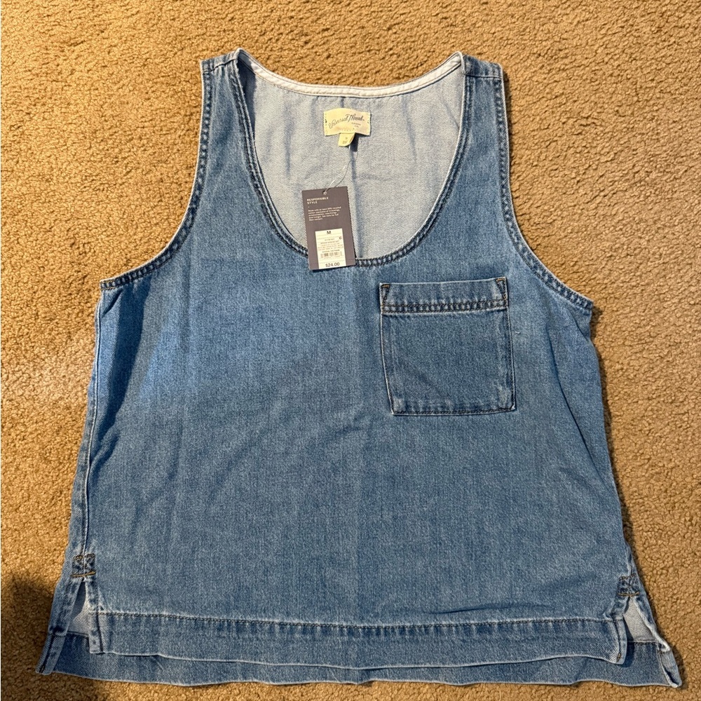 Universal Thread Blue Denim Tank Top - Size M, NWT.